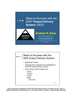 ODS - sasCommunity.org