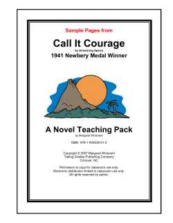 Sample Pages from Call It Courage