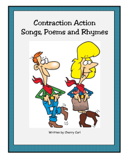 Contraction Action Songs, Poems and Rhymes