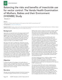 Balancing the risks and benefits of insecticide use for vector