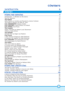 contents poetry