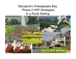 Phase II WIP Strategies in a Rural Setting