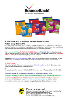 Bounce Back Picture Story Books 2015