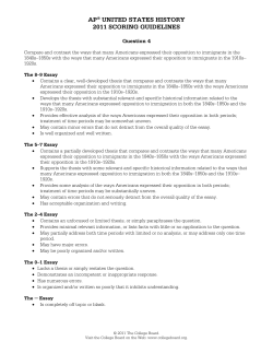 ap&reg; united states history 2011 scoring guidelines - AP Central
