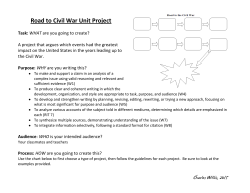Road to Civil War Unit Project