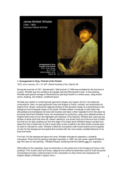 1. Arrangement in Grey: Portrait of the Painter 1872, oil on canvas