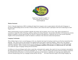 Speak Easy! Spanish for grades 1