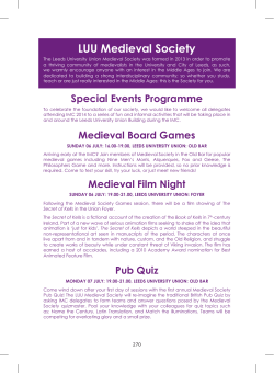 LUU Medieval Society - University of Leeds