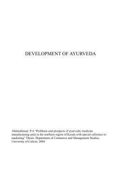 development of ayurveda