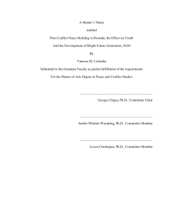 Post-Conflict Peacebuilding in Rwanda