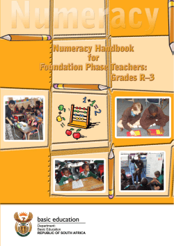 Numeracy Handbook for Foundation Phase Teachers