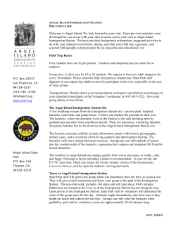 Angel Island. We look forward to your visit. These pre