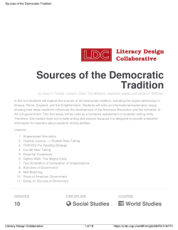 Sources of the Democratic Tradition