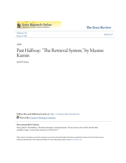 "The Retrieval System," by Maxine Kumin