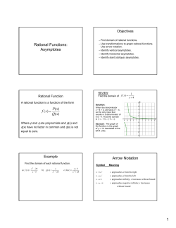 Rational Functions: Asymptotes Arrow Notation