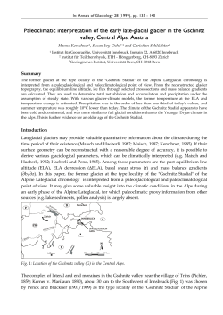 Paleoclimatic interpretation of the early late