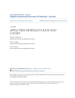 apple tree mortality, rate and causes