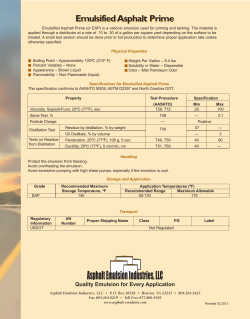 Emulsified Asphalt Prime