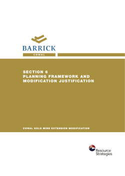 section 6 planning framework and modification