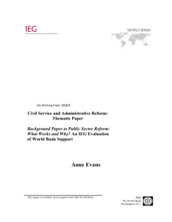 Civil Service and Administrative Reform