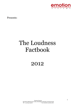 The Loudness Factbook 2012
