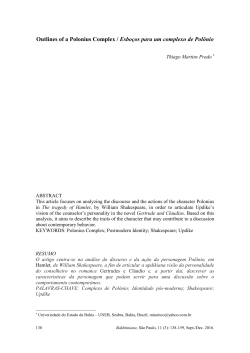 (1) Esbo&ccedil;os para um complexo de Pol&ocirc;nio