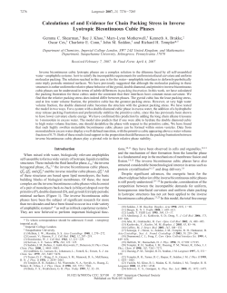 Calculations of and Evidence for Chain Packing Stress in Inverse