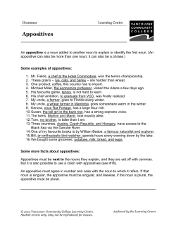 Appositives - VCC Library - Vancouver Community College
