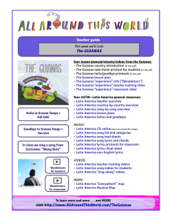 The GUIANAS - All Around This World