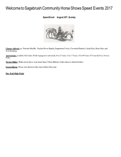 Sagebrush Speed Event - Comstock Arabian Association