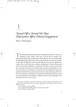 Turned Off or Turned On? How Polarization Affects Political
