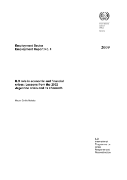 ILO role in economic and financial crises : lessons from the 2002