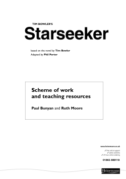 Starseeker Scheme of work and teaching resources