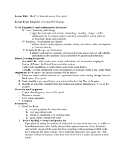 Lesson Title: The Civil War and Across Five Aprils Lesson Type