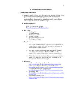 A. Colonial and Revolutionary America 5. From Resistance to