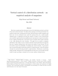 Vertical Control of a Distribution Network: Evidence from Magazines