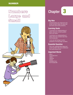 Chapter Numbers Large and Small