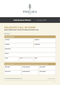 delegate call-in form - Department of State Development