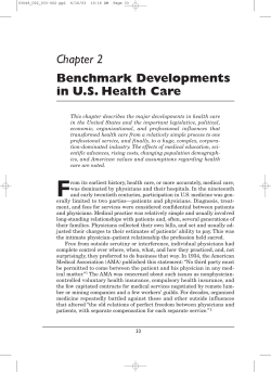 Chapter 2 Benchmark Developments in U.S. Health Care