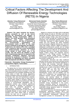 Critical Factors Affecting The Development And Diffusion Of