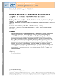 Developmental Cell - Centre for Gene Regulation and Expression