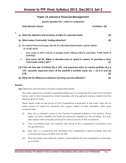 Paper 14 - Institute of Cost Accountants of India