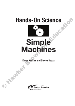 Simple Machines - Hawker Brownlow Education