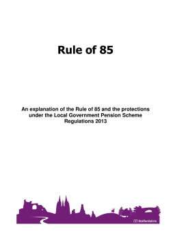Rule of 85 - Staffordshire Pension Fund