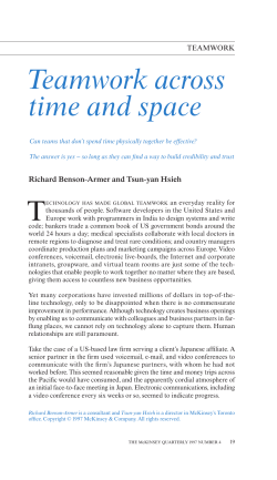 Teamwork across time and space