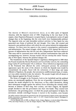 AHR Forum The Process of Mexican Independence