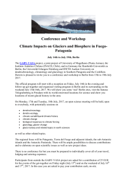 Conference and Workshop Climate Impacts on Glaciers and