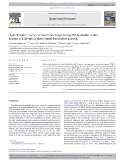 High-elevation paleoenvironmental change during MIS 6&ndash;4 in the