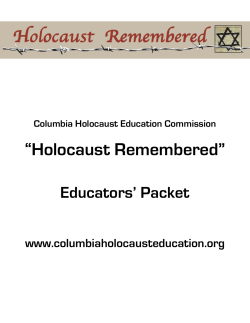 Holocaust Exhibit Educators` Packet