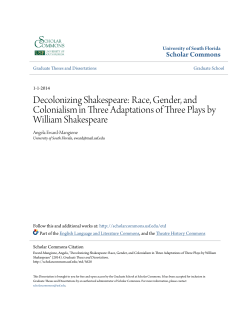 Decolonizing Shakespeare: Race, Gender, and